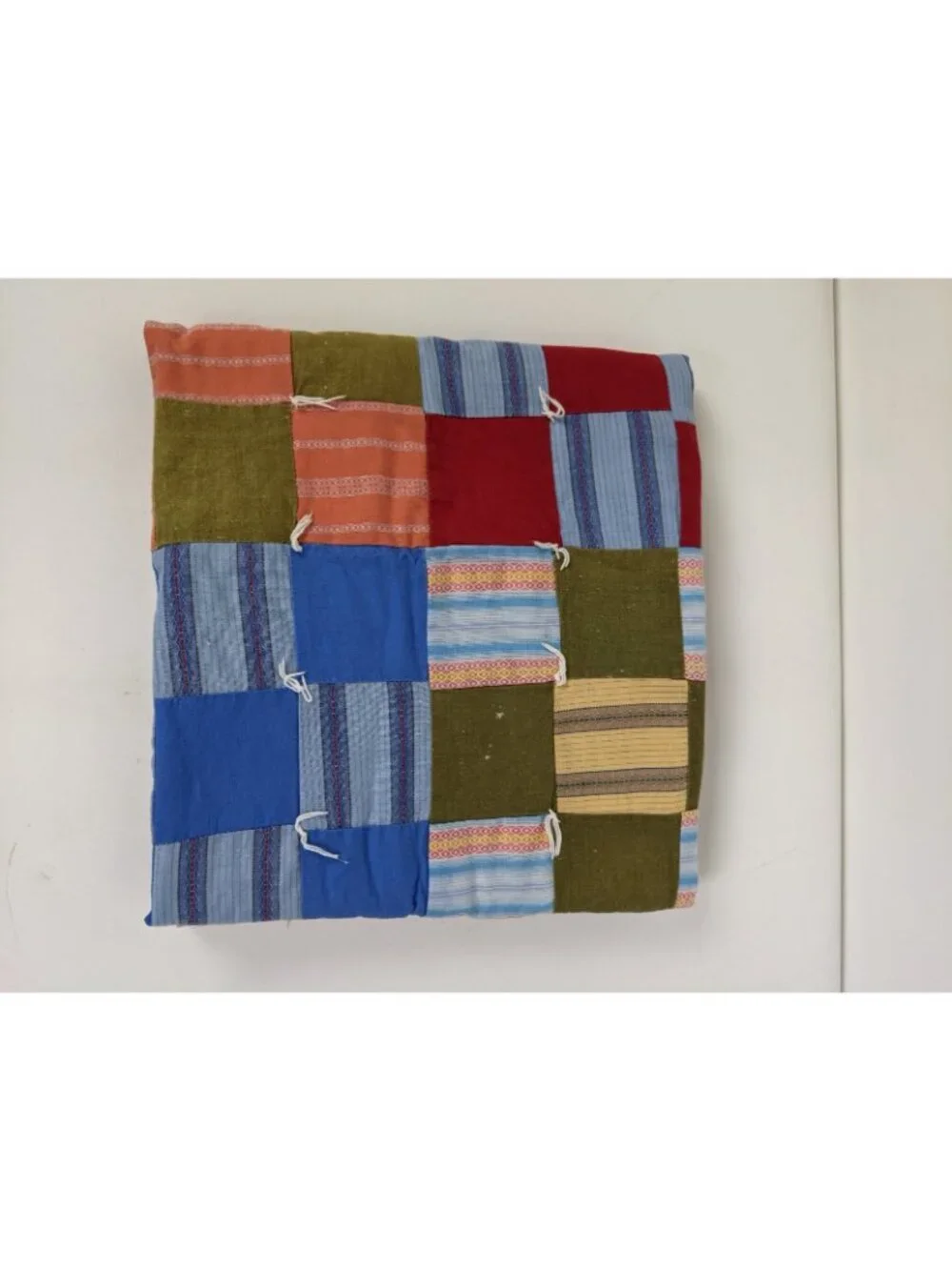 Baby Quilt Handmade Patchwork Plaid 35” x 35